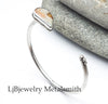silver jasper cuff bracelet