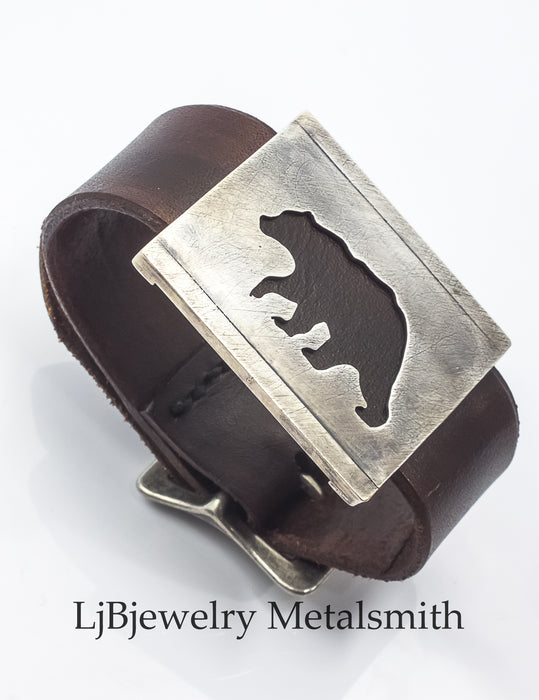 Leather bear cuff