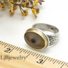 montana agate silver ring