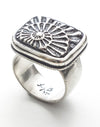 silver ammonite statement ring