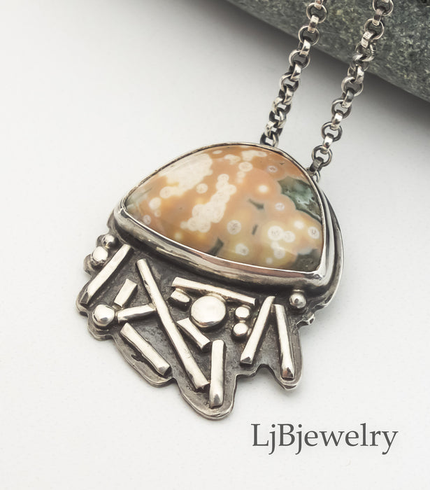 ocean jasper pendant necklace
