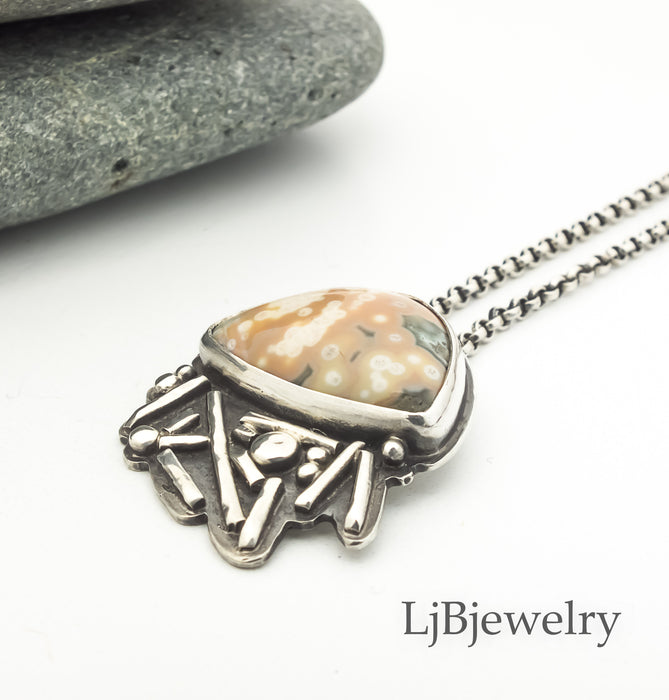 ocean jasper pendant necklace