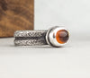 sterling silver garnet ring