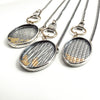 silver textured pendant necklaces