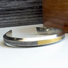 sterling silver 24 k gold cuff bracelet