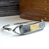 silver tension cuff bracelet