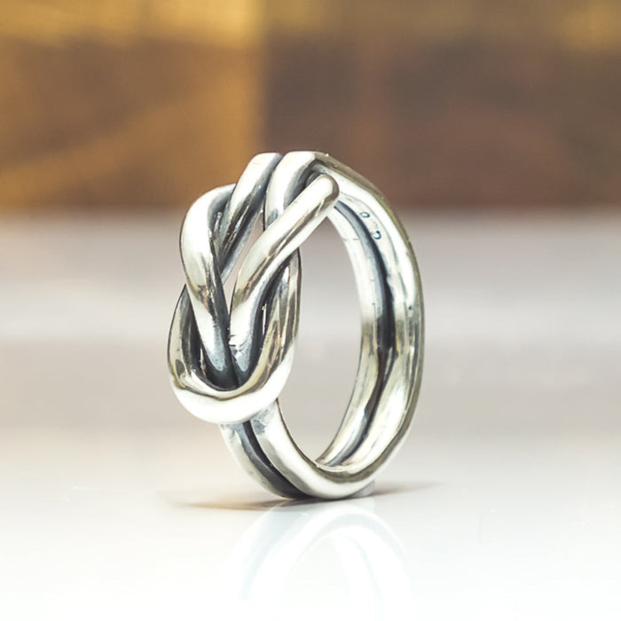 sterling silver infinity knot ring