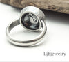 sterling silver leaf ring