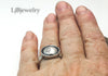 sterling silver leaf ring