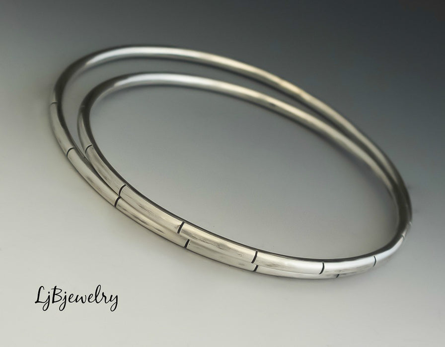 Silver Stacking Bangle - LjBjewelry