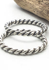 sterling silver twisted stacking rings