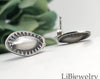 silver stamped stud earrings