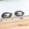 small oval sterling silver stud earrings