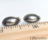 silver stamped stud earrings