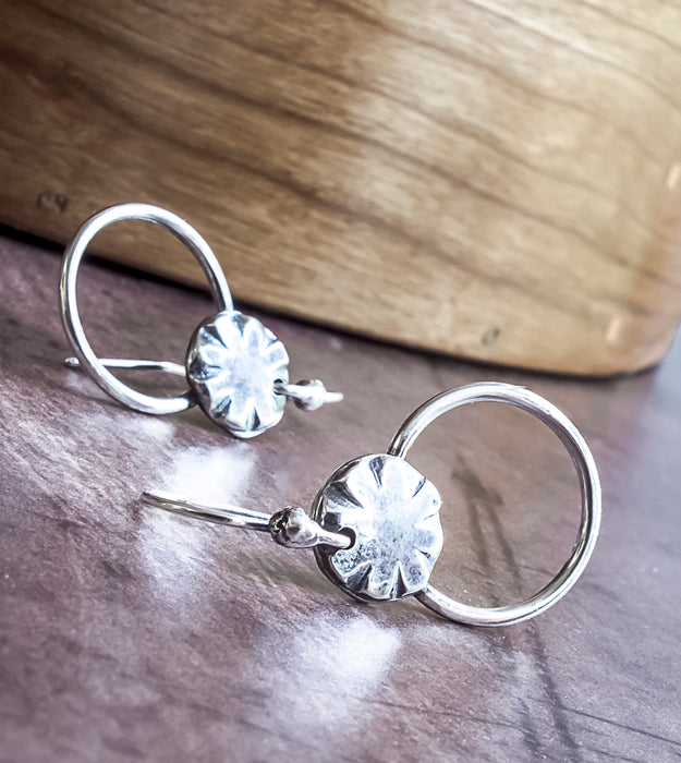 handmade silver dangle earrings