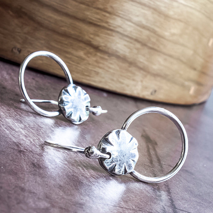 handmade silver dangle earrings