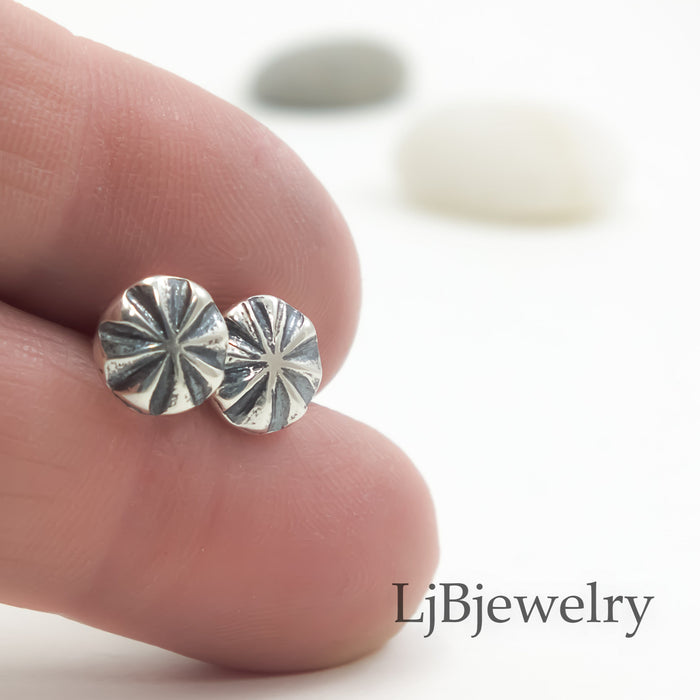 sterling silver flower post earrings