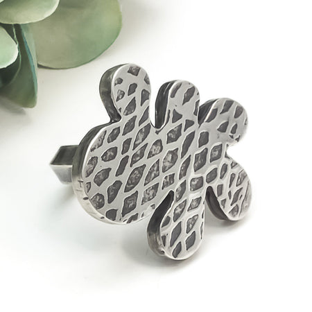 silver statement ring
