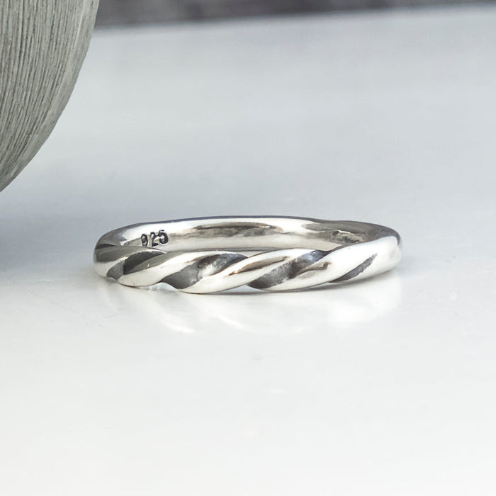 sterling silver twisted ring