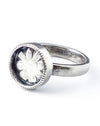 handmade small sterling silver flower ring