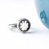 made to order small sterling silver flower ring