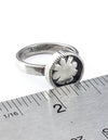 small sterling silver flower ring