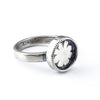 small sterling silver flower ring