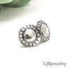 small silver sun stud earrings