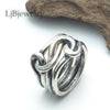 sterling silver double knot ring