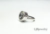 silver hollow form ring