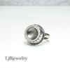 silver hollow form ring 