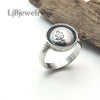 sterling silver leaf ring