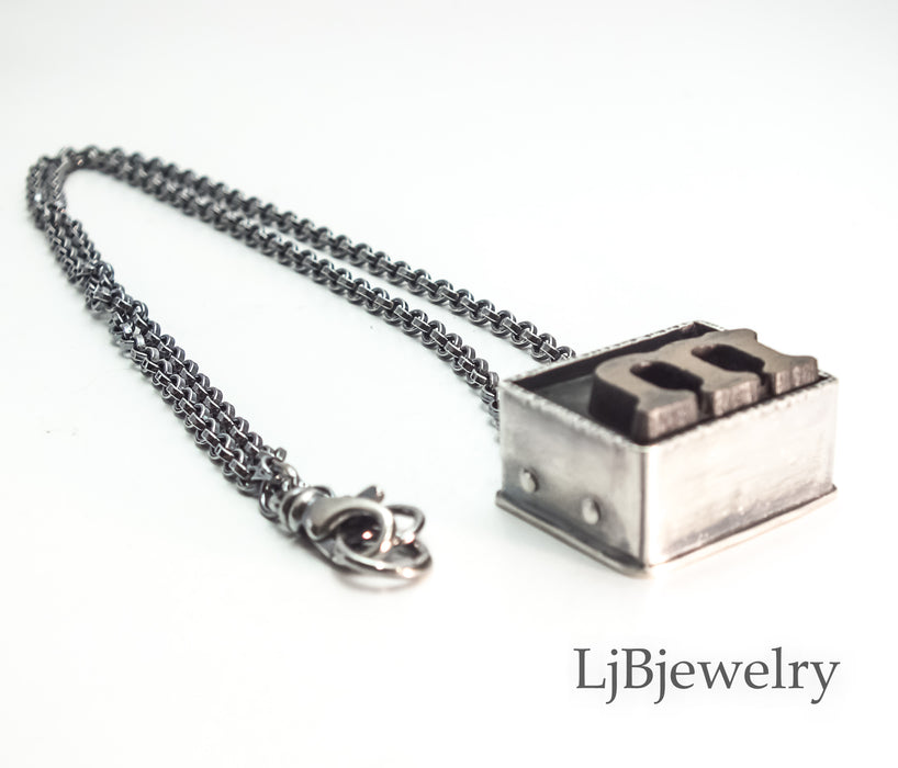 letterpress stamp pendant