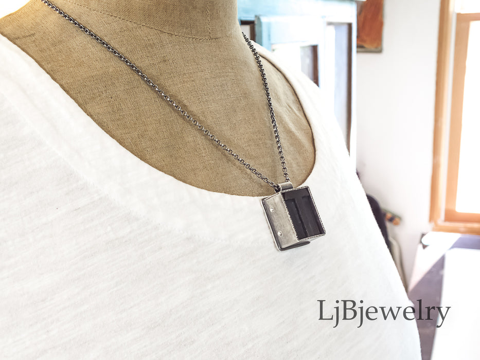 letterpress stamp pendant