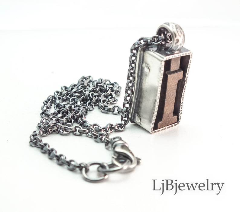 letterpress stamp pendant