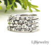sterling silver pebble stacking ring