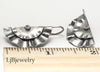 sterling silver wavy dangle earrings
