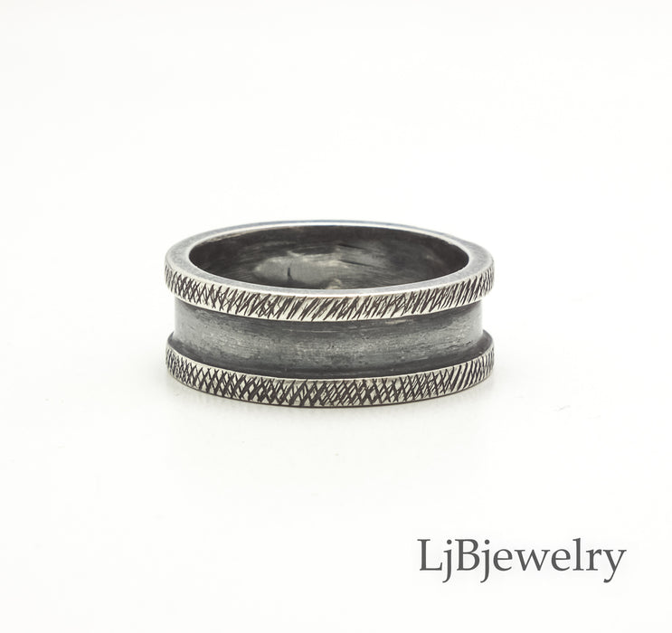 chunky sterling silver ring