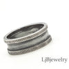 wide sterling silver textured ring band for men and women