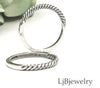 sterling silver twisted stacking ring