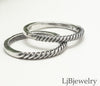 sterling silver twisted stacking ring