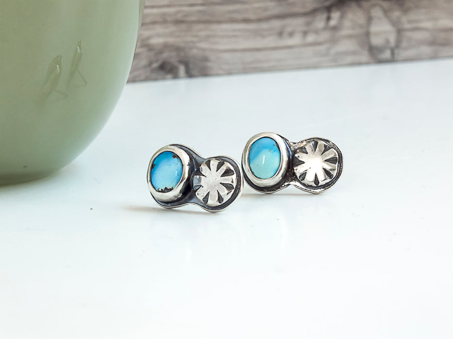 Sterling Silver and Turquoise Stud Earrings