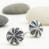small sterling silver round stud earrings