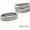 sterling silver spotted stacking ring set