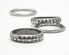sterling silver spotted stacking ring set