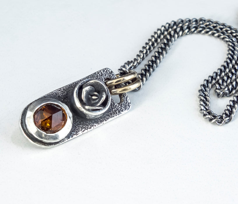 silver and gold tourmaline necklace