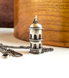 sterling silver tower with arches necklace