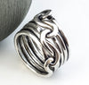 sterling silver triple knot ring
