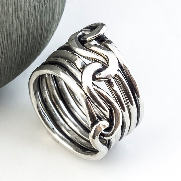 Sterling Silver Triple Knot Ring For Men and Women - LjBjewelry