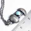 SILVER TURQUOISE PENDANT NECKLACE